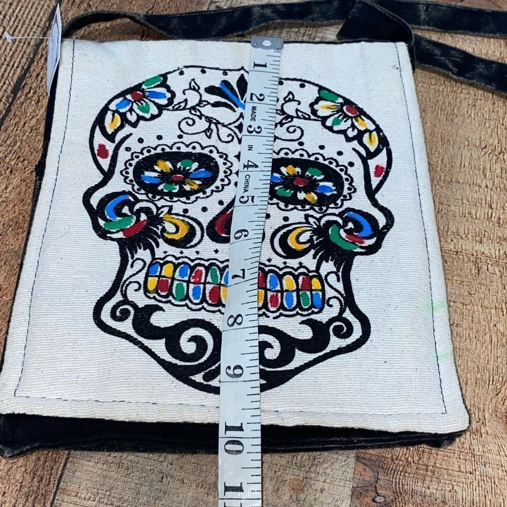 Cotton Mini Multi sugar Skull Mini File Bags crossbody - Picture 6 of 9